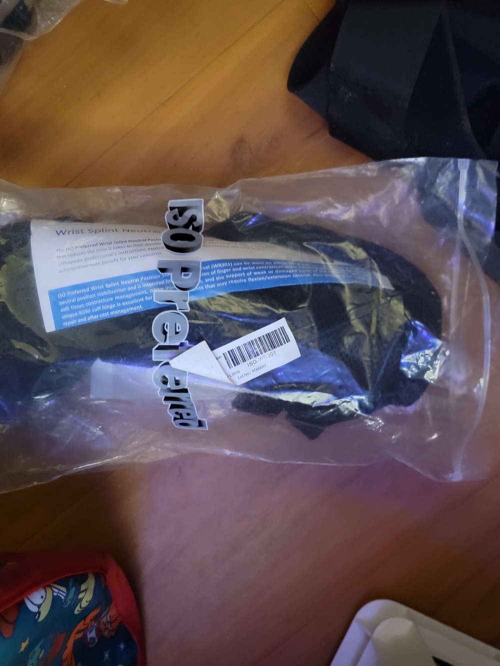 Black Wrist Support Brace